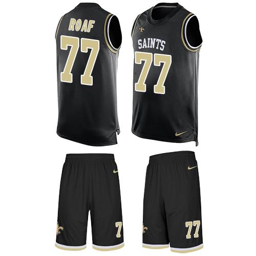 Nike Saints #77 Willie Roaf Black Team Color Men's Stitched NFL Limited Tank Top Suit Jersey - Click Image to Close
